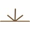 Ekena Millwork Saratoga Timber Gable Bracket, Western Red Cedar, 96"W x 56"H x 1 1/2"D x 3 1/2"F, 14/12 Pitch GBW096X56X0204SAR00SWR - alternate 4